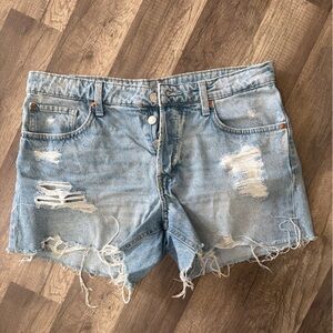 Distressed Denim Women Shorts